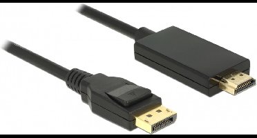 Premium DisplayPort naar HDMI kabel - DP 1.2 / HDMI 1.4 (4K 30Hz) / zwart - 1 meter