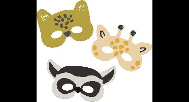Folat - Maskers Zoo Party - 6 stuks