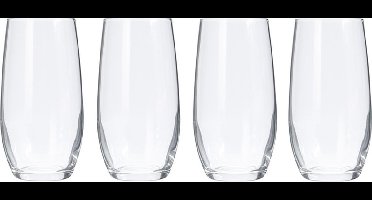 Drinkglazen of waterglazen - 8x stuks - verzwaard - gecurved - inhoud 360 ml