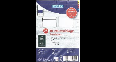 25 Envelop C6 114x162mm Stylex