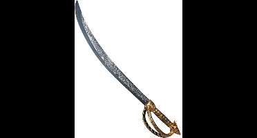 Widmann - Piraat & Viking Kostuum - Krom Piratenzwaard 70 Centimeter - Zilver - Carnavalskleding - Verkleedkleding