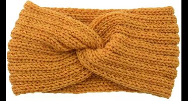 *** Winter Fashion Haarband  Geel - Hoofdband Oorwarmers - van Heble® ***