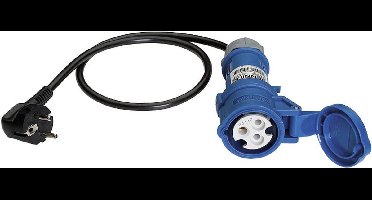 Benning 044143 Meetadapter Randaarde stekker - CEE-Cara-koppeling Blauw