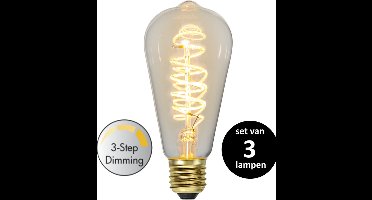 3 standen led lamp - E27 - 4W - set van 3