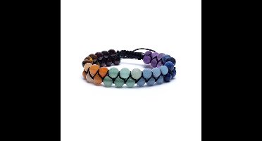 Armband Chakra – Mala - Dubbele rij verstelbaar – Kralen 6 mm