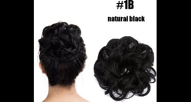 New Age Devi - Curly Haar Wrap Extension zwart |Haarstukje | hair extensions clip in | hair clip in extensions | hair extensions clip in #1 B Black | extensions curly | haar wrap | hairextensions | extensions | haar extensions | flip in Messy Bun| Sc