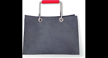 Vacavaliente - Tas Groot (by Paola Navone) - Gerecycled Leer - Grijs
