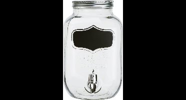 Cosy&Trendy Sapdispenser met krijtbord - 4,5 Liter - Glas