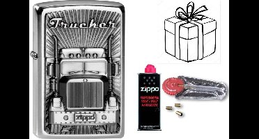 Geschenkset Zippo- ZIPPO Trucker met ZIPPO BENZINE en Vuursteentjes-uniek cadeau