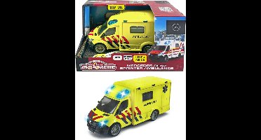 Majorette Grand Series - Mercedes-Benz Sprinter Ambulance NL - Metaal - Licht en Geluid - 12,5 cm - Speelgoedvoertuig
