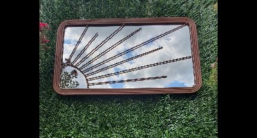 Mica Decorations Wandspiegel bruin 42x72cm