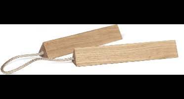 Vij5 - Chaku design onderzetter door KellerFreyschmidt - eikenhout - beige koord