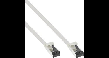 U/FTP CAT8.1 40 Gigabit platte netwerkkabel met TPE mantel / wit - LSZH - 5 meter