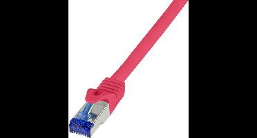 LogiLink C6A094S RJ45 CAT 6A S/FTP 10.00 m Rood 1 stuk(s)