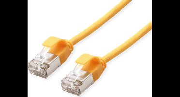 ROLINE F/UTP DataCenter Patchkabel Cat.6A (Class EA), LSOH, extra dun, geel, 0,3 m