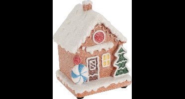 Decoratief peperkoekenhuisje, 9 x 8 x 13 cm