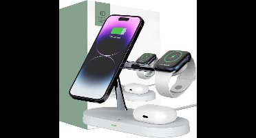 TECH-PROTECT - A12 - 3IN1 MAGNETISCHE MAGSAFE DRAADLOZE OPLADER WIT