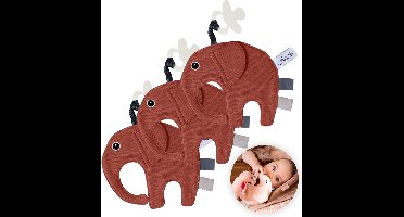 Funnies Speendoekje Ollie 3-Pack Copper - Set van 3 Zachte Speendoekjes - Knuffeldoekjes - Speenknuffels - 15x14 cm - Zacht en Comfortabel Doekje om de Speen aan te Bevestigen - Ideaal voor Troost en Gemak bij Baby’s