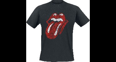 The Rolling Stones Classic Tongue Heren T-shirt - zwart - 5XL