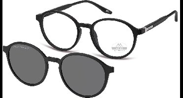 Montana Leesbril MRC4 +3:00 ZWART inclusief Clip-on zonnebril