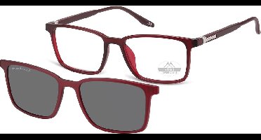 Montana Leesbril MRC3C +2:50 ROOD inclusief Clip-on zonnebril