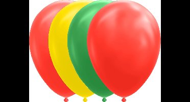 10 Ballonnen 12" Rood / Geel / Groen - Versiering Feestdecoratie Decoratie Verjaardag Jubileum Thema Feest Ballon