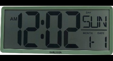 Karlsson - Wand/Tafelklok Retro LCD - Jungle groen