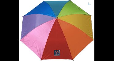 Atosa Design parasol - Multi kleuren - 160 x 200 cm - zomer/strand - 8 vlakken - metaal/nylon