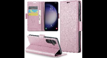 Hoesje geschikt voor Samsung Galaxy S24 Plus - HyperCase Book Cover Kunstleer Rose