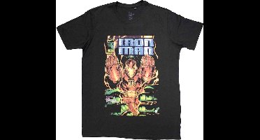 Marvel Iron Man - Fist Comic Cover Heren T-shirt - S - Zwart