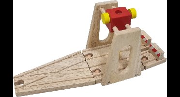 Mentari Trein Seinbrug - Houten kraan van 30,5 x 10,8 cm