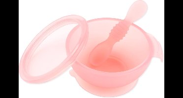 Bumkins - Siliconen eerste baby eetset - Roze Jelly