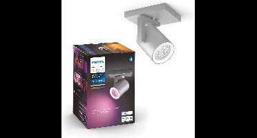 Philips Hue Argenta Opbouwspot - White and Color Ambiance - GU10 - 5,7W - Aluminium - Bluetooth