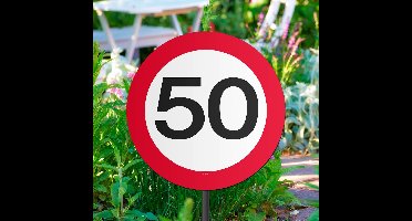 Tuinbord Verkeersbord 50 inclusief stok