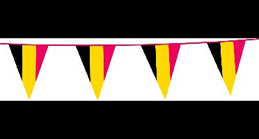 6x Vlaggenlijn België 10 Meter - Voetbal EK WK Landen Feest Versiering Decoratie