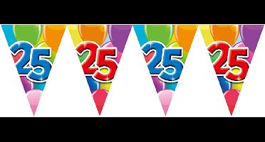 Vlaggenlijn 25 jaar 10 meter - Verjaardag Feestje Vlag Vlaggen Versiering Slinger Feestdecoratie Decoratie