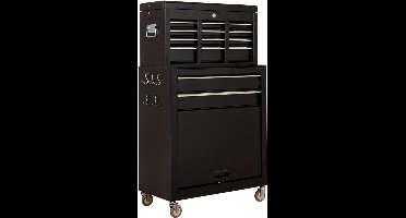 Topgear gereedschapswagen + opzetkist. (Leeg)