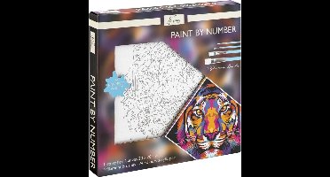 Nassau Fine Art schilderen op nummer Tiger 20 x 20 cm.