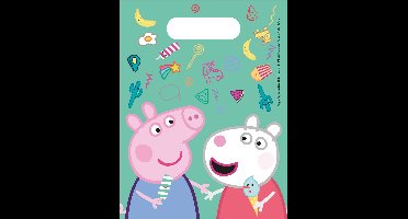 Procos - Uitdeelzakje peppa pig - Feestdecoratie - Gekleurd - Plastic -