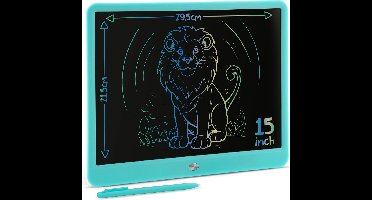 Digitaal Tekenbord 15 inch - Blauw Schrijfbord voor Kinderen - LCD Tekentablet - Grafische Tablet Kinderen - Kindertablet - Joya Creative
