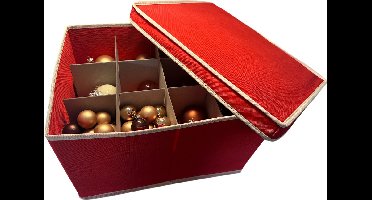 HEM Opvouwbare Kerstballen Opbergdoos - 24-vaks - Met Dividers - Stevige Opbergbox voor Kerstballen
