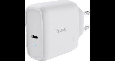 Trust Maxo - Laptoptoplader - 65 W - USB C - 2m kabel - Wit