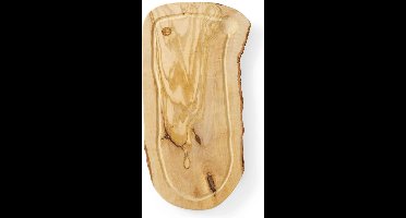 HENDI Serveerplank met groef – Olijfhout – Handgemaakt – 400x250x18 mm
