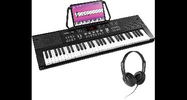 MAX KB15 Keyboard set met koptelefoon en bladmuziekhouder - Perfect voor beginners - Oplaadbare accu