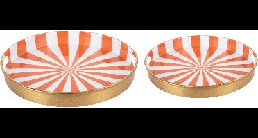 Present Time Schaal Candy Swirl - Oranje - Ø31cm - IJzer - Modern - Woonkamer