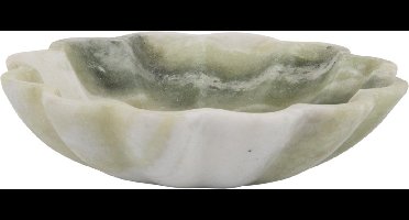 Present Time Schaal Flower - Groen - Ø20cm - Marmer - Scandinavisch - Woonkamer - Moederdag - Moederdag cadeautje - Moederdag cadeau voor mama