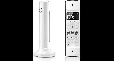 Philips Telefoon Linea M4501W/01 Single - Huistelefoon met 1,6 Inch Display - DECT Telefoon - Vaste Telefoon met 16 uur Spreektijd – Huis Telefoon met 180 Uur Standby - Wit