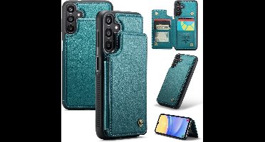 CaseMe Hoesje - Geschikt voor Samsung Galaxy A16 5G Hoesje - CaseMe C22 Back Cover met Pasjeshouder - Groen