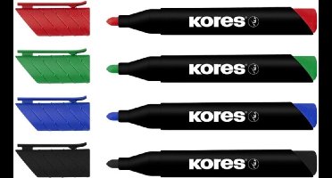 KORES Permanent marker "ECO Set XP1" - 90% recycled plastic - 3mm ronde punt - set à 4 kleuren