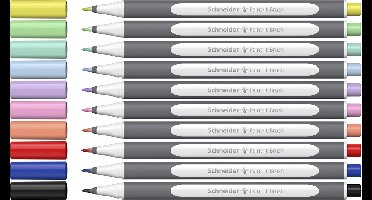 Schneider brushpen - Paint-It 070 - etui 8 + 2 gratis - S-ML07010504